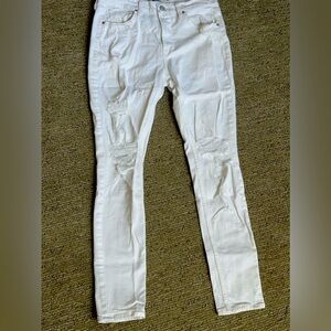 Men’s new with bags white jeans slim fit distressed designer brand